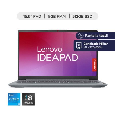 LENOVO | 83ER002YLM | Portátil Lenovo IP Slim 3 15IAH8 Intel Core i5 12450H 15,6 Pulgadas FHD Touch Memoria 8GB Estado Solido