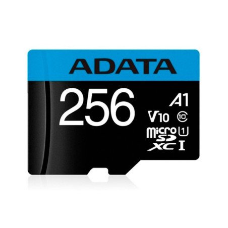 ADATA | AUSDX256GUICL10A1-RA1 | ADATA Tarjeta Micro SD De Memoria Premier Con Adaptador