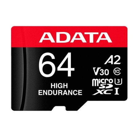 ADATA | AUSDX64GUI3V30SHA2-RA1 | MICRO SD 64GB DXC/SDHC UHS - ALTA RESISTENCIA V30- hasta 100 MB/80 MB por