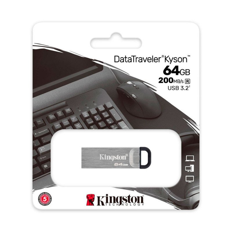 KINGSTON | DTKN/64GB | Memoria Kingston 64GB USB 3.2 Gen 1 DataTraveler Kyson