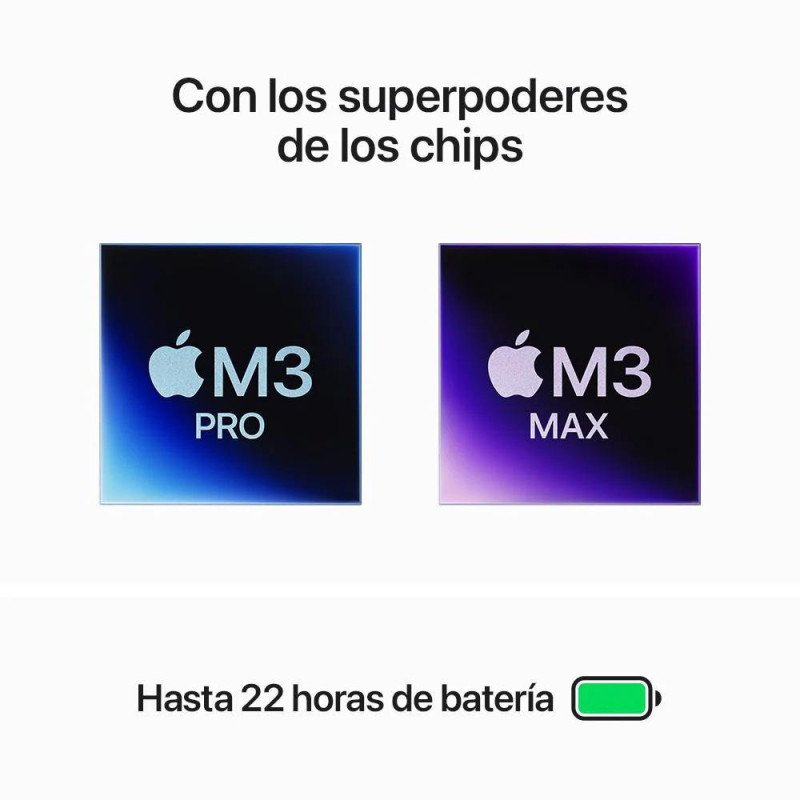 APPLE | MRW13E/A | MacBook Pro de 16 pulgadas: Chip M3 Pro de Apple con CPU de 12 núcleos y GPU de 18 núcleos, 18 GB, 512 GB