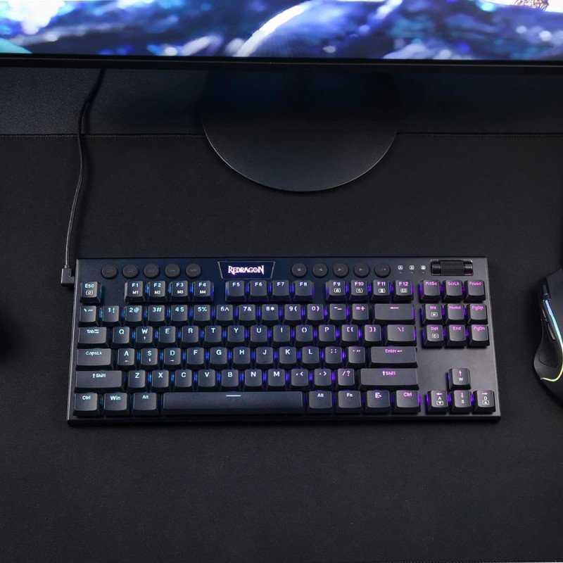 Teclado Gamer REDRAGON Horus Tkl K622 con Luces RGB Switch Rojo en Español