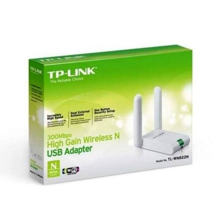 TPLINK | TL-WN822N | Adaptador de Red TPLINK de Alta Ganancia USB 300Mbps Antenas Externas COLOR