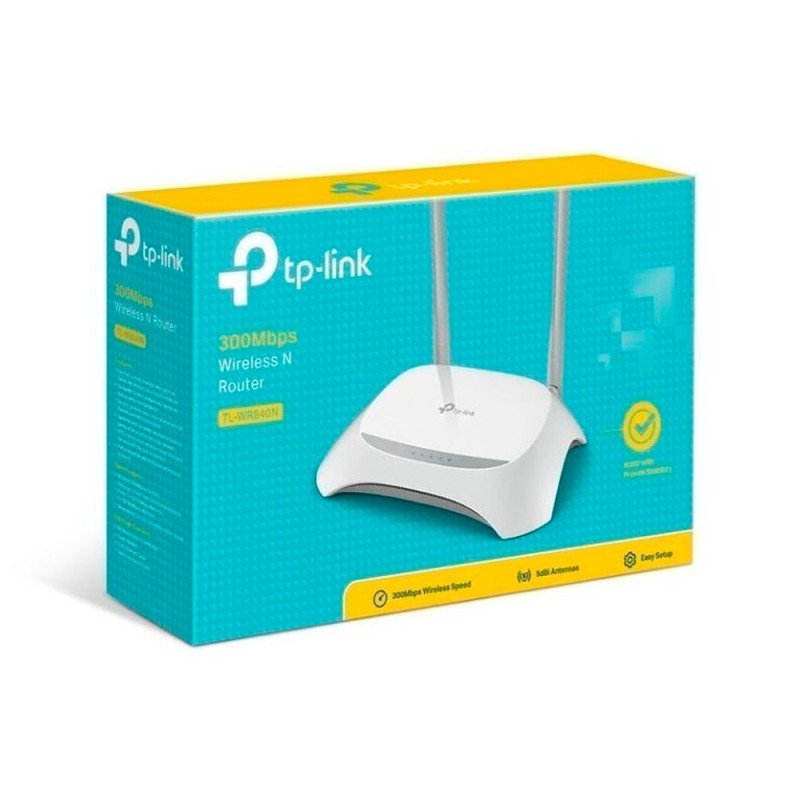 TPLINK | TL-WR840N | Router TPLINK Inalámbrico 300Mbps 2 Antenas Externas COLOR