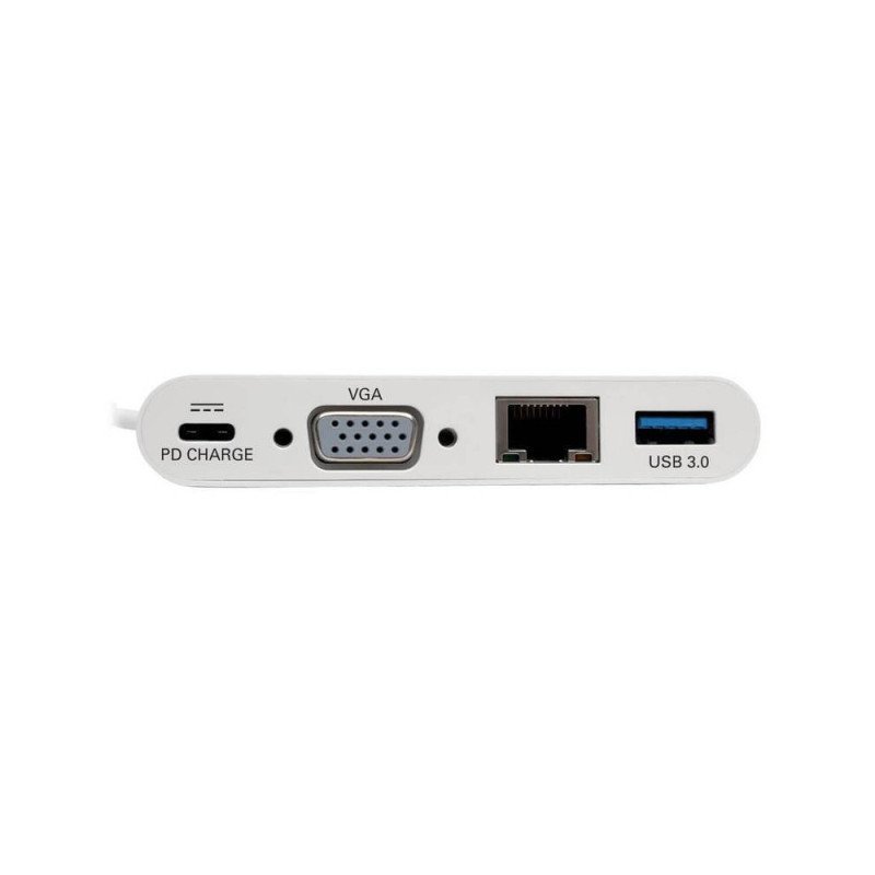 TRIPPLITE | U444-06N-VGU-C | ADAPTADOR Multipuerto USB-C, VGA, Puerto USB-A, GbE, Carga PD,