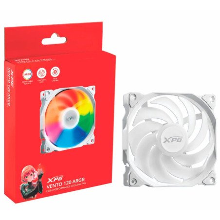 ADATA | VENTO120ARGBPWM-WHCWW | Fan Cooler (Ventilador) XPG by ADATA VENTO ARGB Blanco /