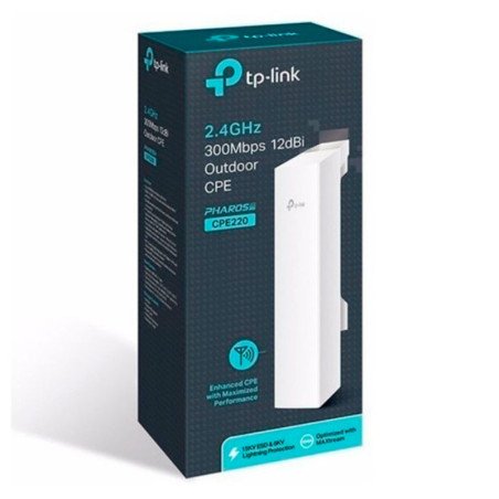 TPLINK | CPE220 | Acess Point TPLINK Exterior de 2.4 GHz 300 Mbps 12