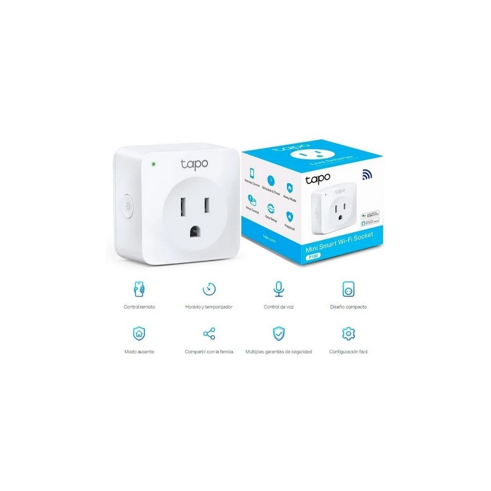 TPLINK | Tapo P100(2-pack) | Mini Enchufe Inteligente Tplink, con temporizador y programador,