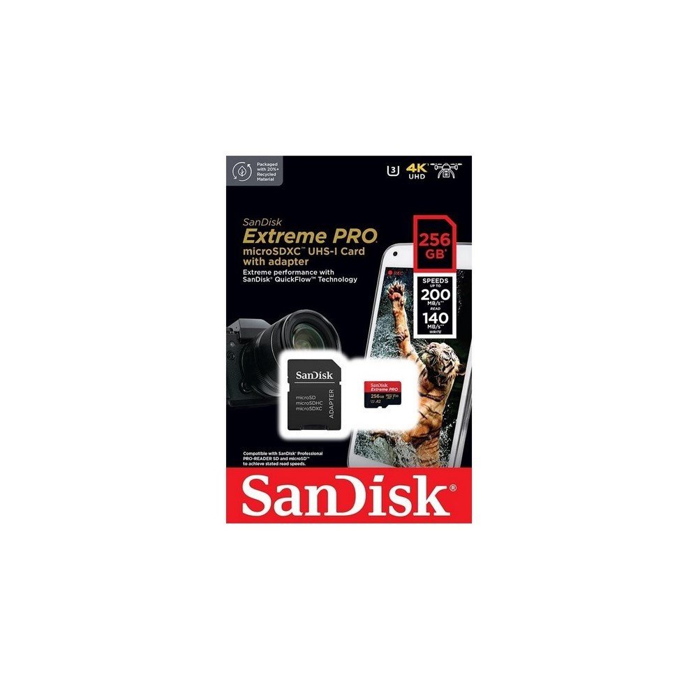 MPS | SDSQXCD-256G-GN6MA | Tarjeta MicroSD SanDisk Extreme Pro UHS-I con adaptador