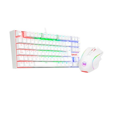 Combo Mouse Teclado White K552 RGB Y M607w REDRAGON