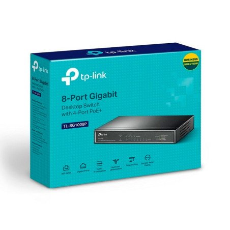 TPLINK | TL-SG1008P | Switch Gigabit de 8 puertos con PoE de 4 puertos COLOR