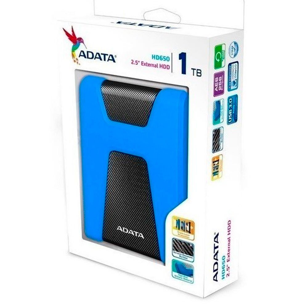 ADATA | AHD650-1TU31-CBL | ADATA Disco Duro Externo HD650 1TB COLOR