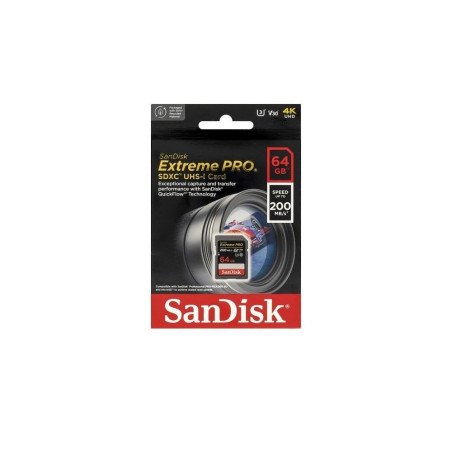 MPS | SDSDXXU-064G-GN4IN | Tarjeta SD SanDisk Extreme PRO 64GB SDXC UHS-I Hasta 200 Mb/s