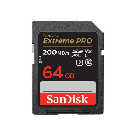 MPS | SDSDXXU-064G-GN4IN | Tarjeta SD SanDisk Extreme PRO 64GB SDXC UHS-I Hasta 200 Mb/s