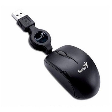 GENIUS | 31010125100 | Mouse Genius, con entrada USB, optico retractil