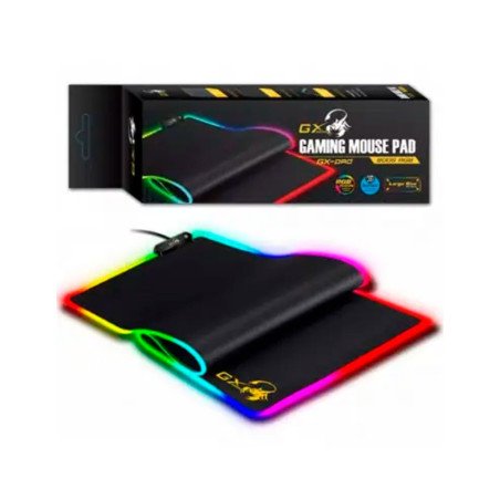 GENIUS | 31250003400 | Pad Mouse Gamer Genius, con retroiluminado, Superficie Completamente ultra Lisa, con 800S RGB,