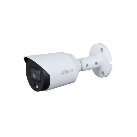 DAHUA | DH-HAC-HFW1239TN-A-LED-3.6MM | Camara Dahua Bullet, 2MP, Full Color, Lente Fijo 3,6mm, IR20M, Audio incorporado, 4en1