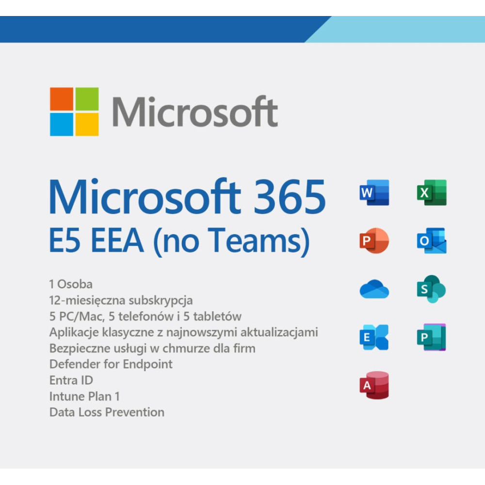 Compra Microsoft 365 E5 (no Teams) - JFM Technology