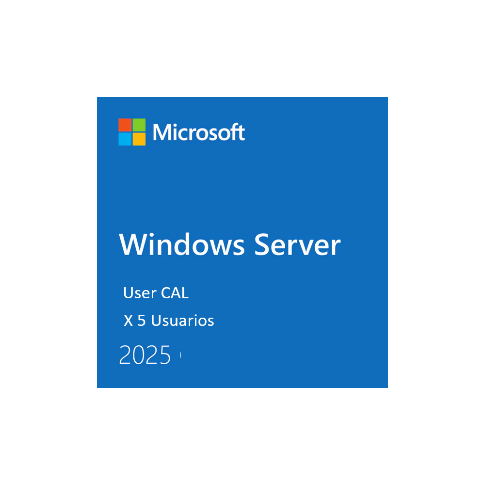 Compra Microsoft Windows Server User CAL 2025 x5 unidades