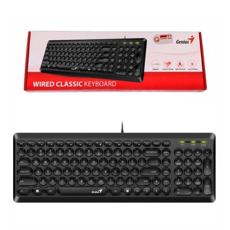 GENIUS | 31310020401 | Teclado GENIUS SlimStar Q200 USB Alambrico COLOR